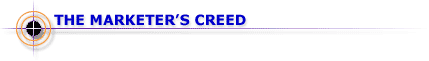 The Marketer's Creed