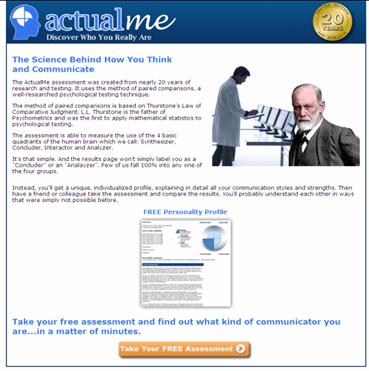 ActualMe Shorter Copy