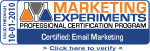 Marketing Experiments Professional Certification Program