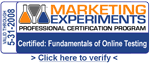 Marketing Experiments Professional Certification Program