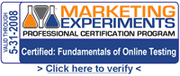 Marketing Experiments Professional Certification Program