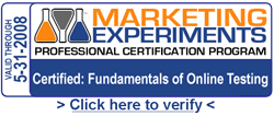 Marketing Experiments Professional Certification Program