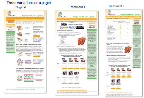 Case Study 4: Three variations on a page