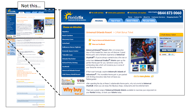Error #4: A call-to-action "above the fold"