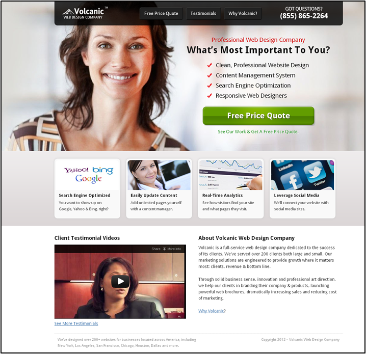 Volcanic Web Design after