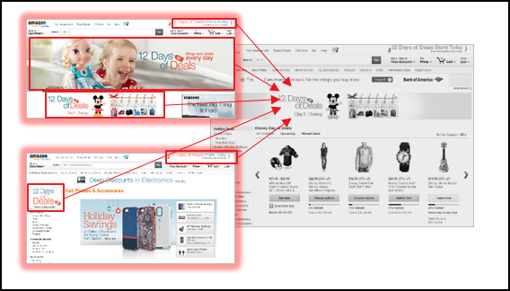 Amazon's Placement of Holiday Ads