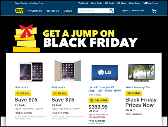 Best Buy Get a Jump on Black Friday