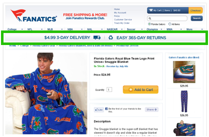 Fanatics Shipping and Returns