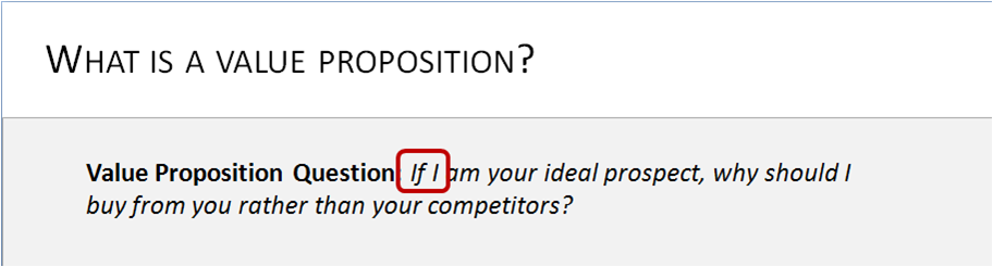 First Person Question