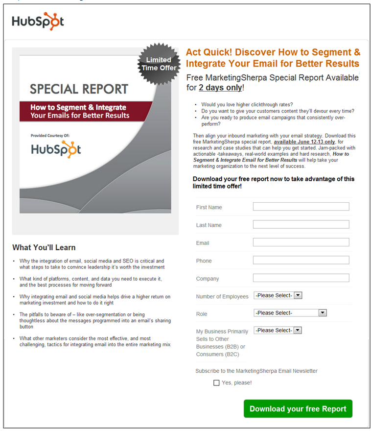 HubSpot Hypothesis 2