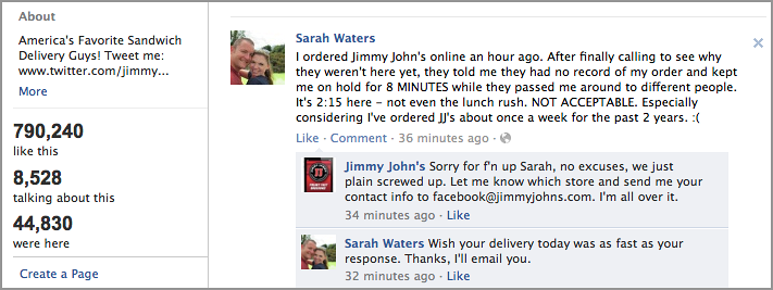 Jimmy John FB post