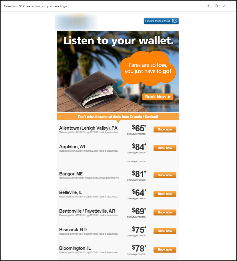 "Listen to your wallet" - Thoughtful email marketing