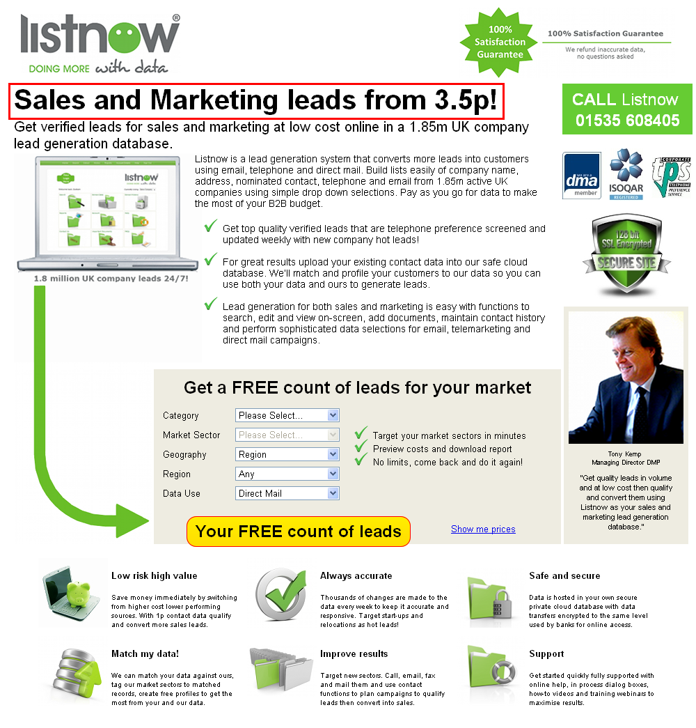 Listnow Homepage Headline