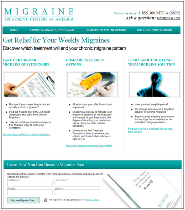 Migraine Treatment Centers of America Treatment 1