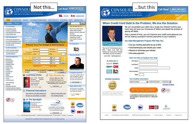 Error #2: A call-to-action among several others