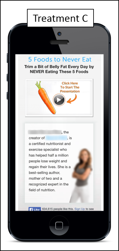 Treatment C: Focuses on the authority figure after the video