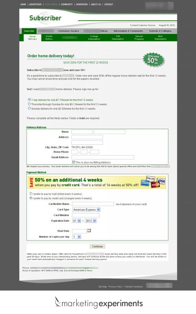 Checkout Test 1 Control checkout-test-control