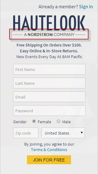 Hautelook sign-up hautelook-signup