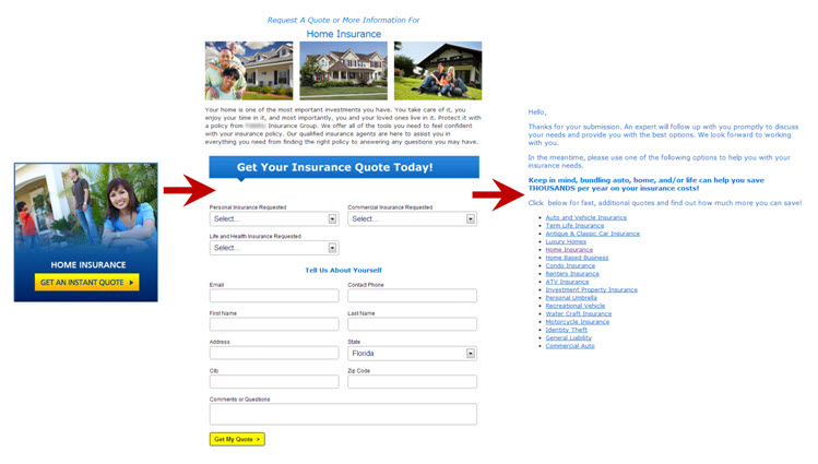 insurance website process