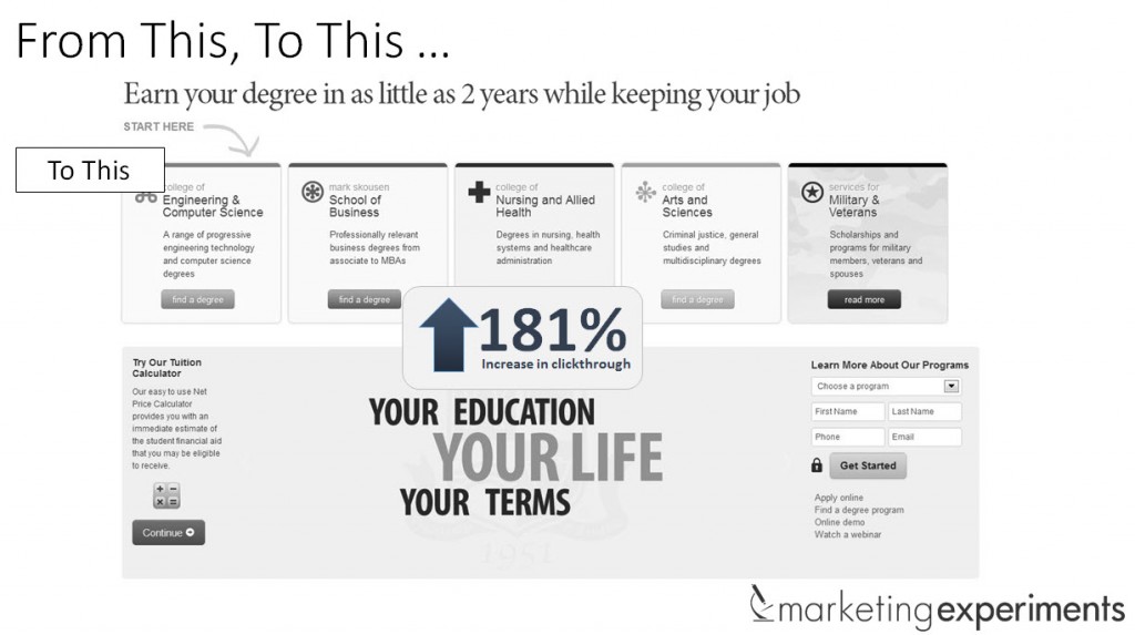 content sequence treatment page