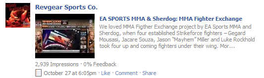 revgear sports co. EA Facebook marketing 1