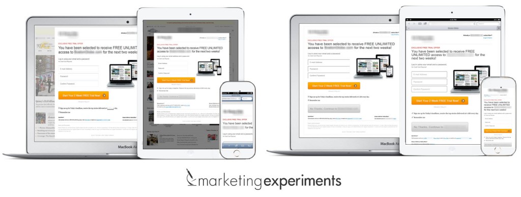 Experiment side by side side-by-side-test-treatments
