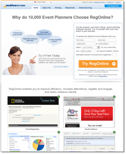 Treatment A RegOnline Homepage Treatment A