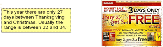 Borders Book Store Holiday Sale