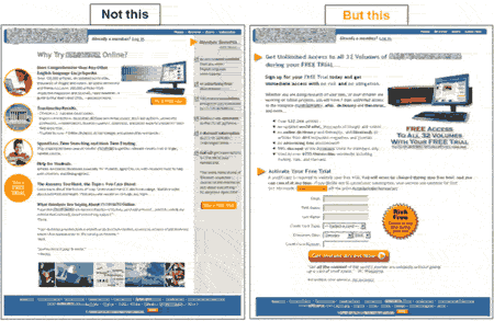 Encyclopedia side by side ads