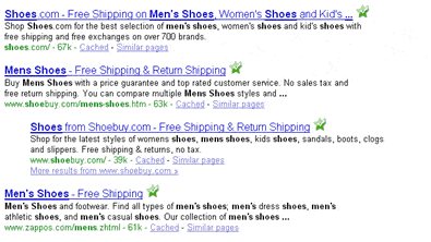 Men's shoes pay per click ad