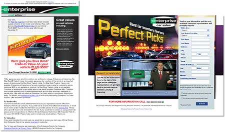 Enterprise Car Sales: Landing Page and Email