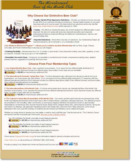 C & H Clubs USA: Landing Page