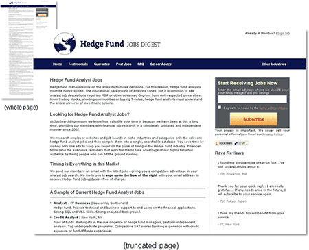 Job Search Digest: Landing Page