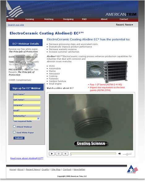 American Trim: Landing Page