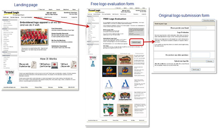Case study 1: from landing page to logo submission form