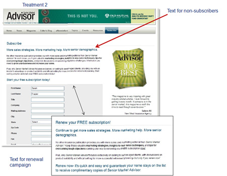 Caste study 2: 2008 landing page design