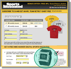 Sports Illustrated watch Offer Page
