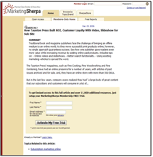 MarketingSherpa Registration Page