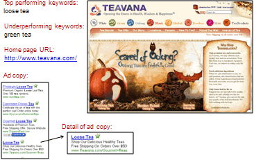 Teavana Hompage