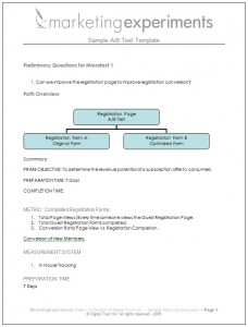 sample ab test template